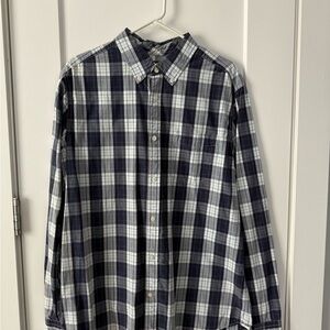 Men's Blue Plaid Shirt